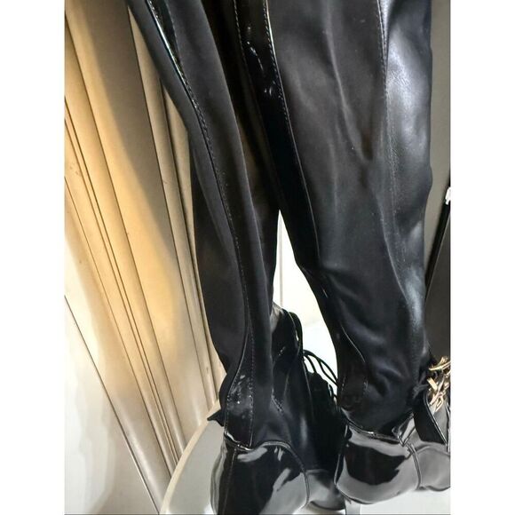 Adriana New York Womens Lace Up High-Heel Over the Knee Marco Boots Black Size 8 - Picture 11 of 16
